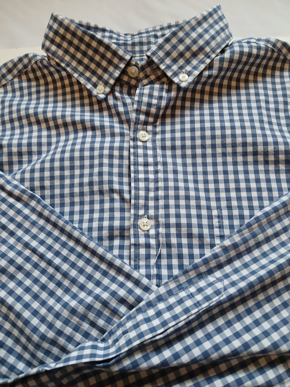 Men's Vineyard Vines Blue and White Gingham Button-Down Shirt 2XL - Picture 6 of 9